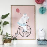 Cycling bear (pink) - Image 2